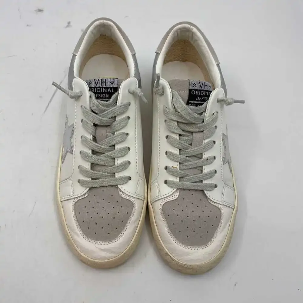 Vintage Havana White Silver Leather Sneakers | Women’s Size 8